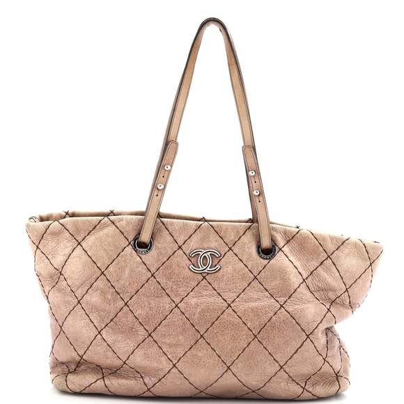 Chanel On The Road Tote Quilted Leather #184665C11B - Picture 1 of 9
